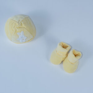 Pink Hat &  Booties (2) - Yellow