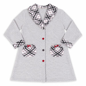 Plaid Trim Lounge Robe